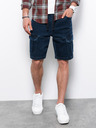 Ombre Clothing Tmavě modré pánské džínové kraťasy Ombre Clothing W362