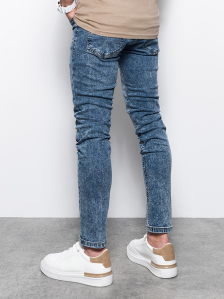 Ombre Clothing Modré pánské skinny fit džíny Ombre Clothing P1062