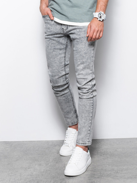 Ombre Clothing Šedé pánské skinny fit džíny Ombre Clothing P1062