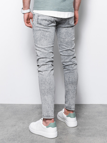 Ombre Clothing Šedé pánské skinny fit džíny Ombre Clothing P1062