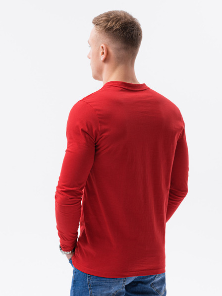 Ombre Clothing Červené pánské tričko Ombre Clothing L133