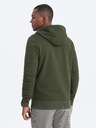 Ombre Clothing Khaki pánská mikina s kapucí Ombre Clothing