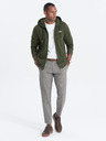 Ombre Clothing Khaki pánská mikina s kapucí Ombre Clothing