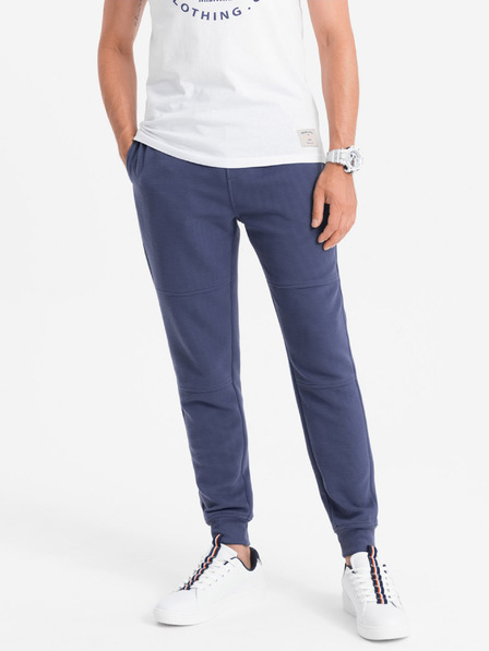 Ombre Clothing Modré pánské tepláky Ombre Clothing Ottoman