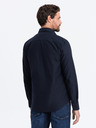 Ombre Clothing Tmavě modrá pánská košile Ombre Clothing