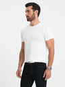 Ombre Clothing Bílé pánské basic tričko Ombre Clothing