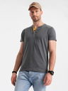 Ombre Clothing Šedé pánské tričko s kulatým výstřihem Ombre Clothing