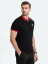 Ombre Clothing Černé pánské polo tričko Ombre Clothing