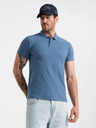Ombre Clothing Modré pánské basic polo tričko Ombre Clothing