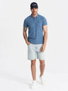 Ombre Clothing Modré pánské basic polo tričko Ombre Clothing