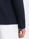 Ombre Clothing Tmavě modré pánské sako s kapsami Ombre Clothing