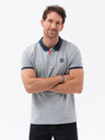 Ombre Clothing Šedé pánské polo tričko Ombre Clothing