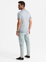 Ombre Clothing Šedé pánské žíhané tričko Ombre Clothing