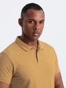 Ombre Clothing Hořčicové pánské basic polo tričko Ombre Clothing