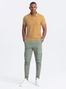 Ombre Clothing Hořčicové pánské basic polo tričko Ombre Clothing