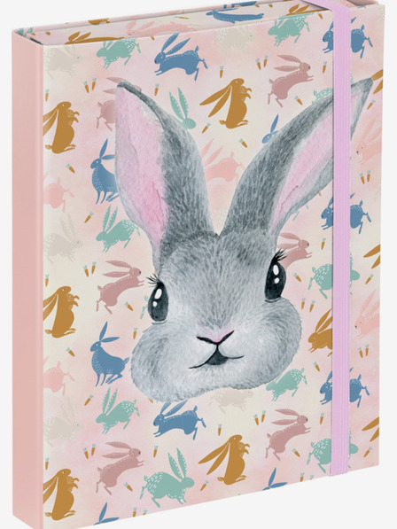 BAAGL  Růžové desky na školní sešity A5 Baagl Bunny