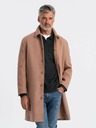 Ombre Clothing Pánský jednořadý kabát s límcem a spodním pláštěm Ombre Clothing