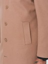 Ombre Clothing Pánský jednořadý kabát s límcem a spodním pláštěm Ombre Clothing