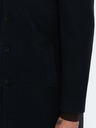 Ombre Clothing Pánský jednořadý kabát s límcem a spodním pláštěm Ombre Clothing