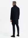 Ombre Clothing Pánský jednořadý kabát s límcem a spodním pláštěm Ombre Clothing