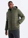 Ombre Clothing Pánská prošívaná bunda s vysokým límcem Ombre Clothing