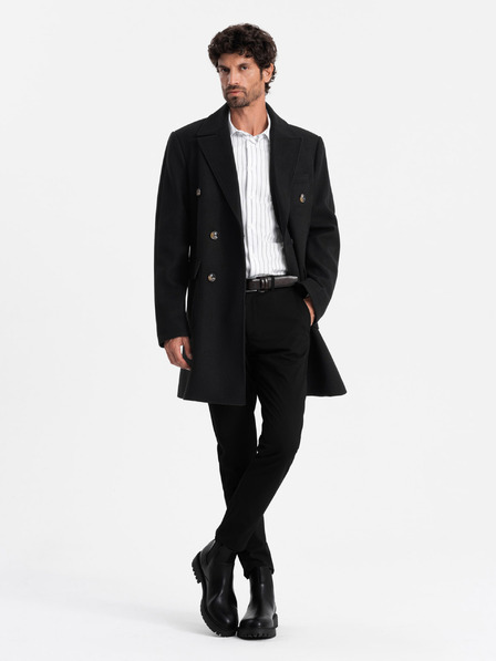Ombre Clothing Pánský dvouřadový kabát Ombre Clothing