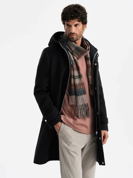 Ombre Clothing Pánský kabát s kapucí Ombre Clothing