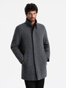 Ombre Clothing Pánský melanžový zimní kabát s prošívanou podšívkou Ombre Clothing V1 OM-COWC-0116