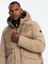 Ombre Clothing Pánská prošívaná dlouhá bunda s velkými kapsami Ombre Clothing