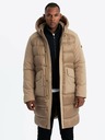 Ombre Clothing Pánská prošívaná dlouhá bunda s velkými kapsami Ombre Clothing