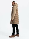 Ombre Clothing Pánská prošívaná dlouhá bunda s velkými kapsami Ombre Clothing