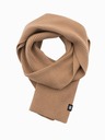 Ombre Clothing Pánská jednobarevná žebrovaná pletená šála světle hnědá Ombre Clothing