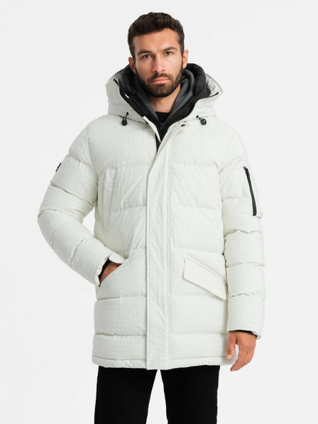Ombre Clothing Pánská outdoorová dlouhá bunda parka Ombre Clothing