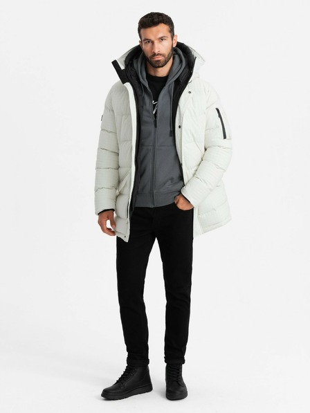 Ombre Clothing Pánská outdoorová dlouhá bunda parka Ombre Clothing