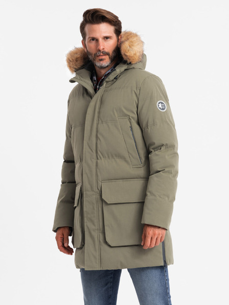 Ombre Clothing Pánská dlouhá bunda parka Ombre Clothing