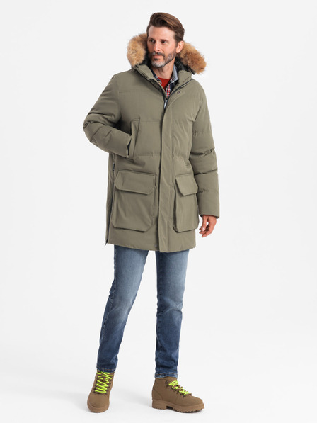Ombre Clothing Pánská dlouhá bunda parka Ombre Clothing