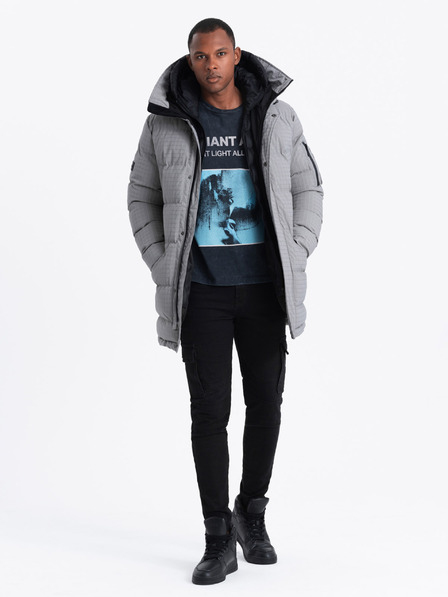 Ombre Clothing Pánská outdoorová dlouhá bunda parka Ombre Clothing