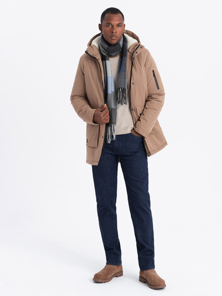 Ombre Clothing Pánská dlouhá bunda parka Ombre Clothing