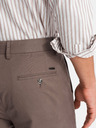 Ombre Clothing Pánské kalhoty chino REGULAR FIT hnědé Ombre Clothing
