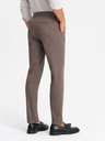 Ombre Clothing Pánské kalhoty chino REGULAR FIT hnědé Ombre Clothing