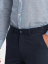 Ombre Clothing Pánské pevné kalhoty chino REGULAR FIT tmavě modré Ombre Clothing