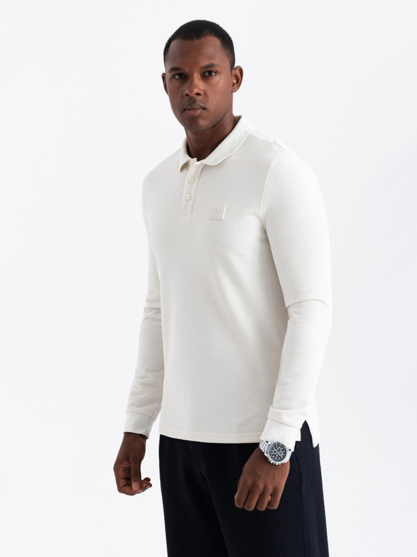 Ombre Clothing Pánské polo tričko s dlouhým rukávem Ombre Clothing