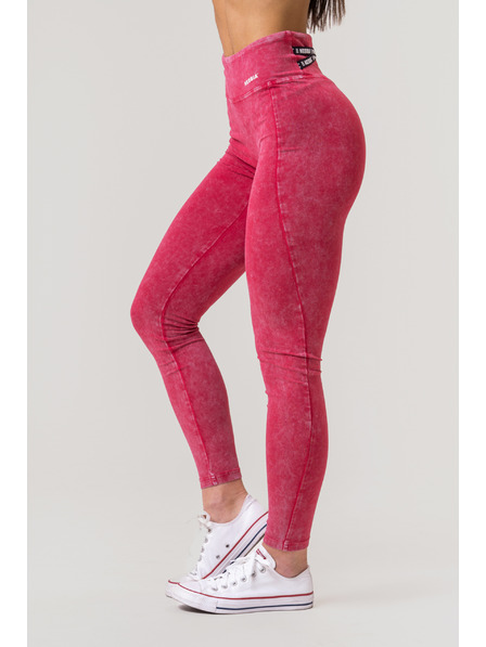 Nebbia Washed legíny s vysokým pasem LEGACY 777 XS,red