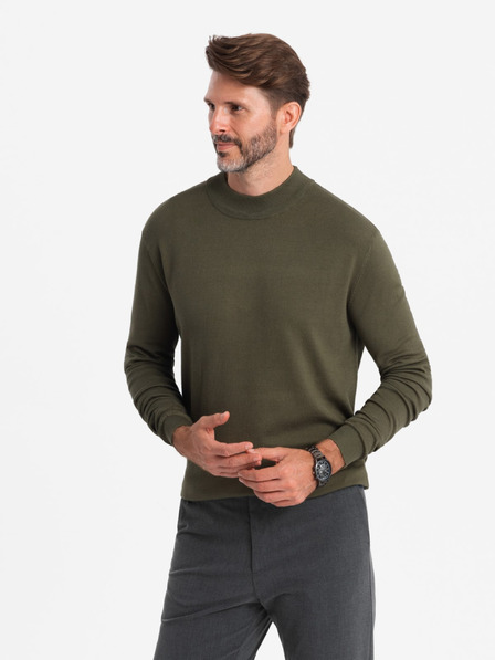 Ombre Clothing Pánský pletený poloviční rolák s viskózou Ombre Clothing