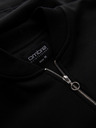 Ombre Clothing Pánská bavlněná strečová mikina bomber černá Ombre Clothing