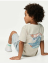 Marks & Spencer Tričko z čisté bavlny s motivem Hot Wheels™ (2–8 let) Marks & Spencer smetanová