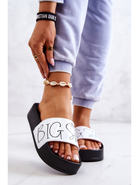 BIG STAR SHOES Dámské pantofle Big Star Black and White