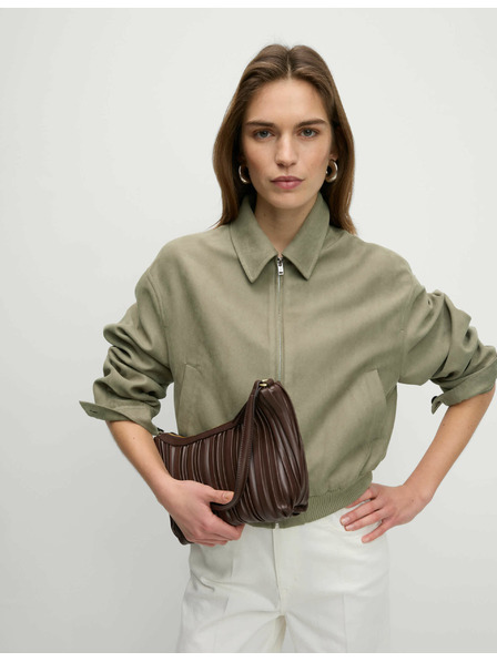 Marks & Spencer Semišová uvolněná bunda Harrington Marks & Spencer hnědá