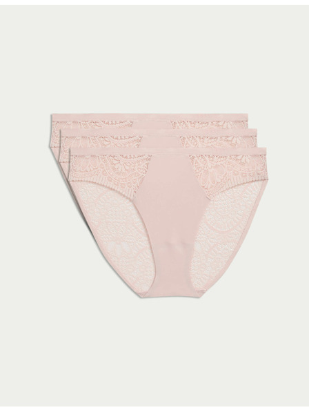 Marks & Spencer Vysoce střižené kalhotky Body Soft™, sada 3 ks Marks & Spencer růžová
