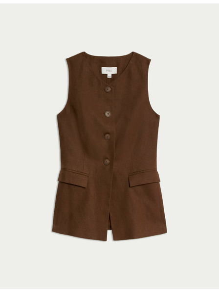 Marks & Spencer Vesta mírně s vysokým podílem lnu Marks & Spencer hnědá